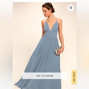 Depths of My Love Dusty Blue Maxi Dress by lulu